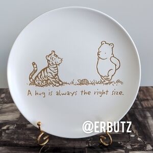 Disney Winnie The Pooh Medium Retro Design Side Plate, Vintage Cream Color 🎨